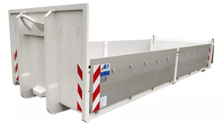 Pritsche / Kippaufbau ALU Abrollcontainer nach DIN 30722-1