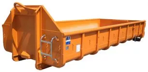 Normbehälter 11 m³ Doppelflügeltür – ORANGE – Abrollcontainer