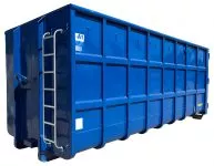 Normbehälter 40 m³ Doppelflügeltür – BLAU – Abrollcontainer
